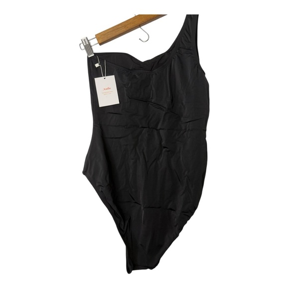 Andie Swim The Nantucket One Shoulder One‎ Piece Swim Suit in Black Medium NWT - Picture 5 of 10